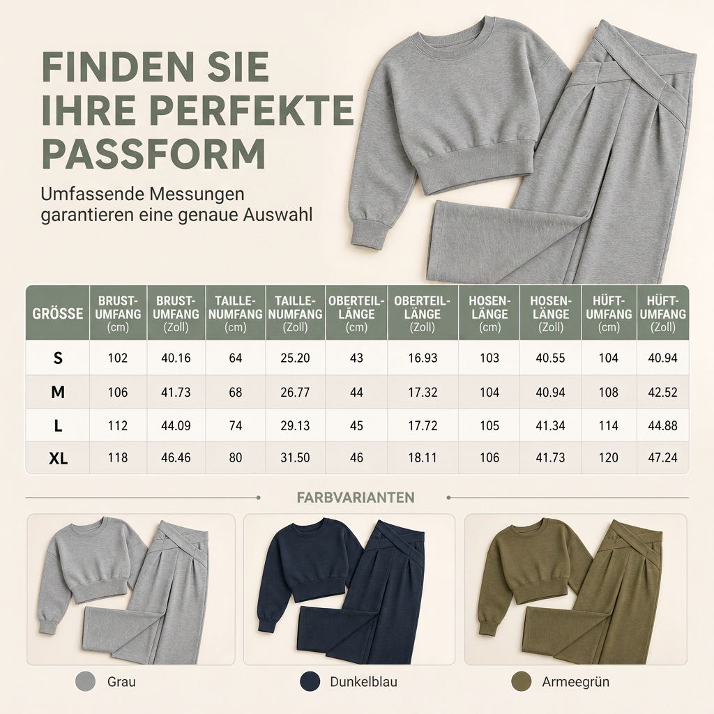 📢🎉50%Rabatt!!!🛍️✨Lockerer sportlicher Herbst-Winter-Zweiteiler aus langärmligem T-Shirt und weitem Cross-Waist-Hosen