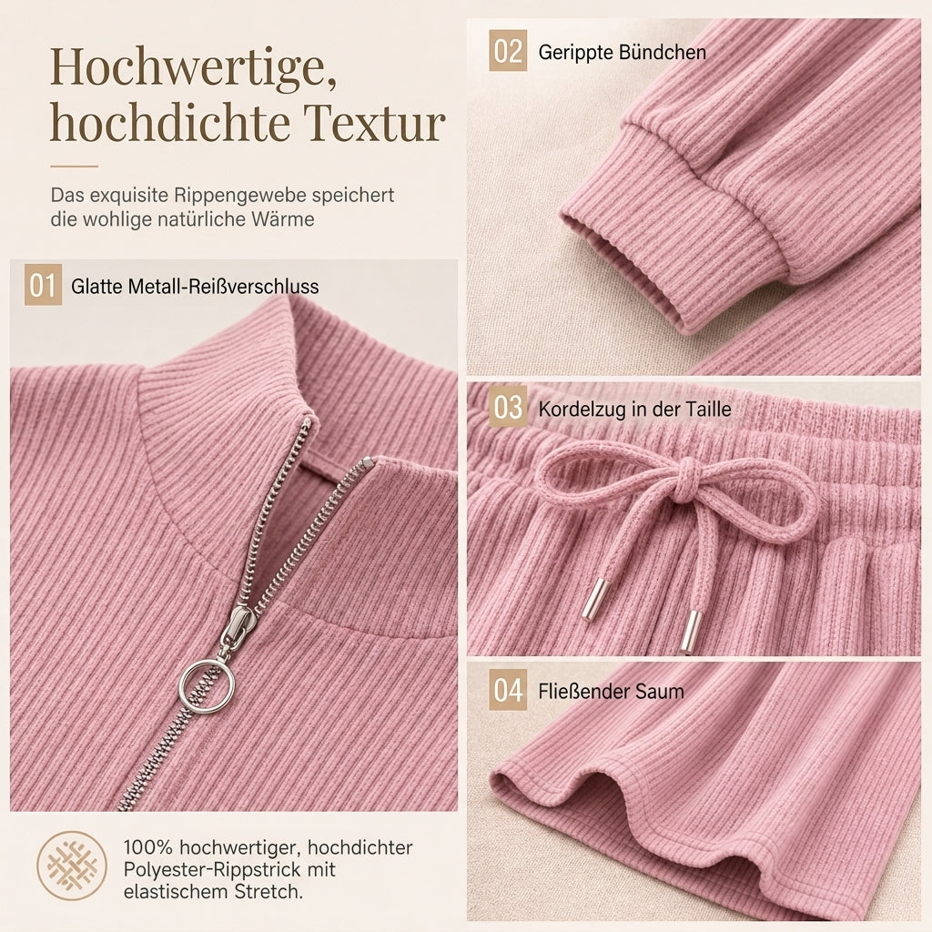 🧶 2-teiliges Damen-Set aus Strickpullover & weiten Hosen – Weich, bequem & immer passend – Jetzt 50% Rabatt!