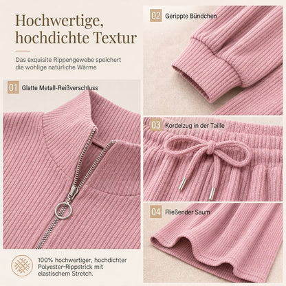 🧶 2-teiliges Damen-Set aus Strickpullover & weiten Hosen – Weich, bequem & immer passend – Jetzt 50% Rabatt!