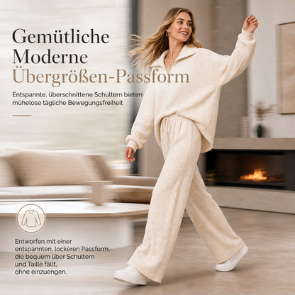 🧶 2-teiliges Damen-Set aus Strickpullover & weiten Hosen – Weich, bequem & immer passend – Jetzt 50% Rabatt!