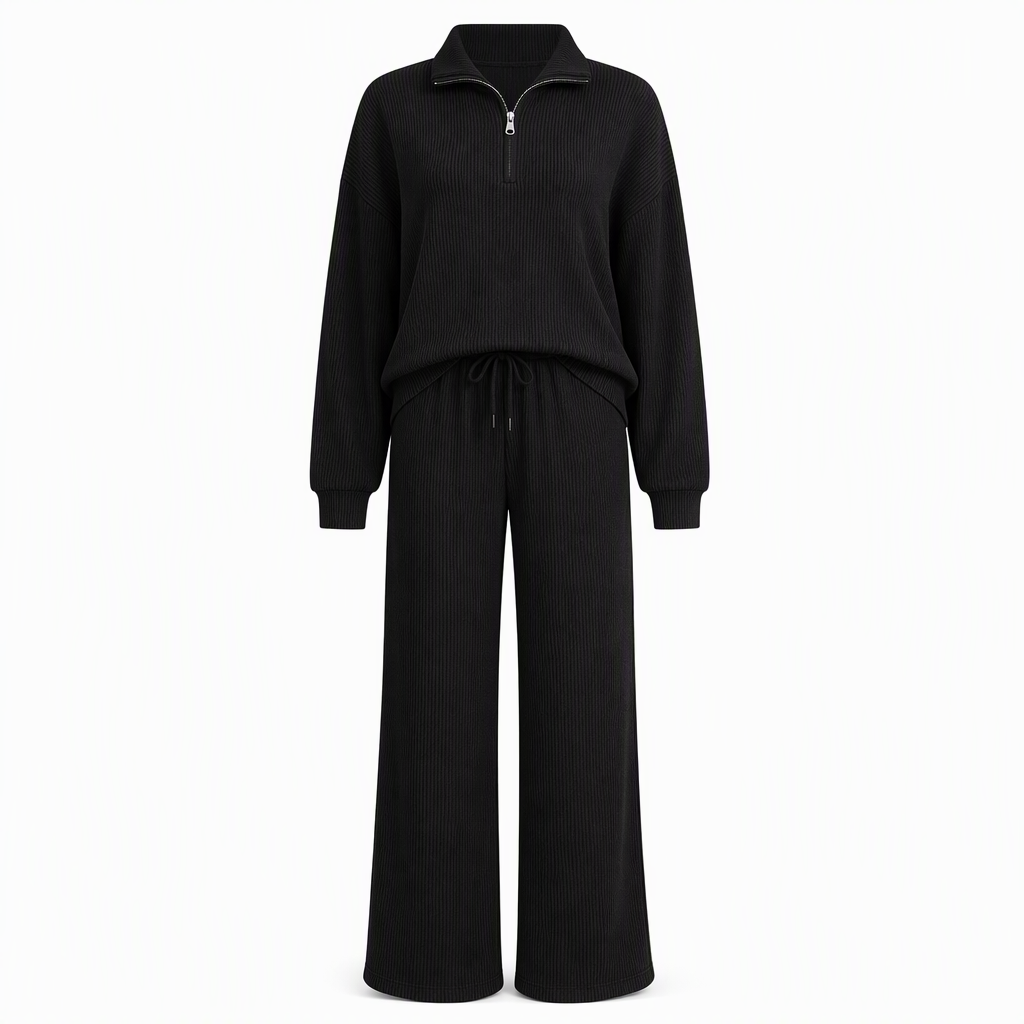 🧶 2-teiliges Damen-Set aus Strickpullover & weiten Hosen – Weich, bequem & immer passend – Jetzt 50% Rabatt!