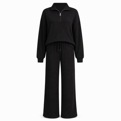 🧶 2-teiliges Damen-Set aus Strickpullover & weiten Hosen – Weich, bequem & immer passend – Jetzt 50% Rabatt!
