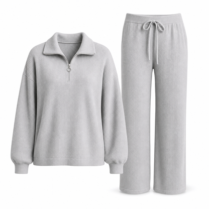 🧶 2-teiliges Damen-Set aus Strickpullover & weiten Hosen – Weich, bequem & immer passend – Jetzt 50% Rabatt!