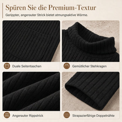 📢🎉50%Rabatt!!!🛍️✨Damen Langarmshirt mit lockerem Sitz, Mock-Neck-Kragen