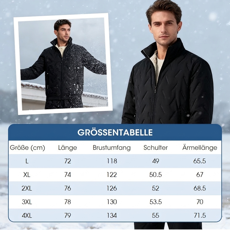 🔥 50% RABATT 🧥 Stylisches, warmes 2-teiliges Herren-Set – Jacke & Hose