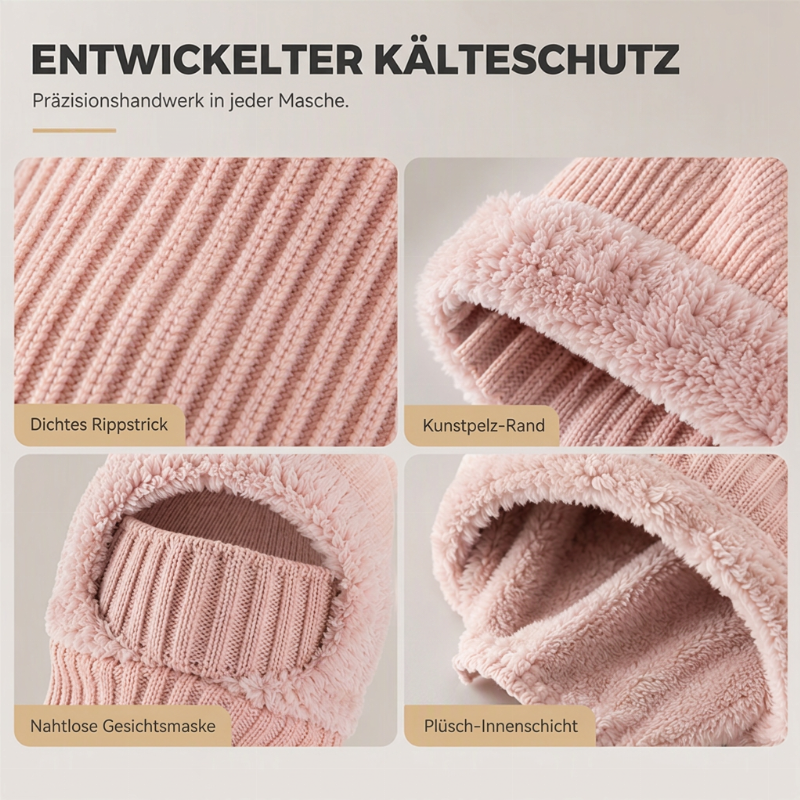 🥳Über 50.000 verkauft! 50% Rabatt!🥳 Damen Winter Einteilige Gestrickte Mütze Schal Maske