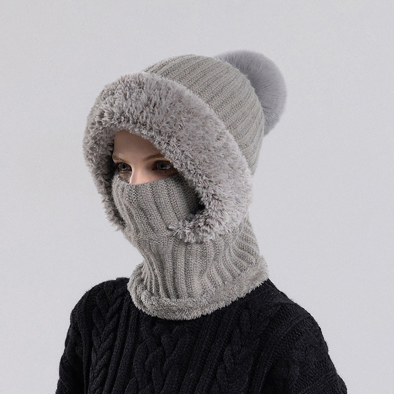 🥳Über 50.000 verkauft! 50% Rabatt!🥳 Damen Winter Einteilige Gestrickte Mütze Schal Maske