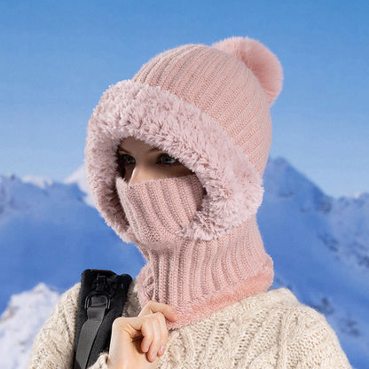 🥳Über 50.000 verkauft! 50% Rabatt!🥳 Damen Winter Einteilige Gestrickte Mütze Schal Maske