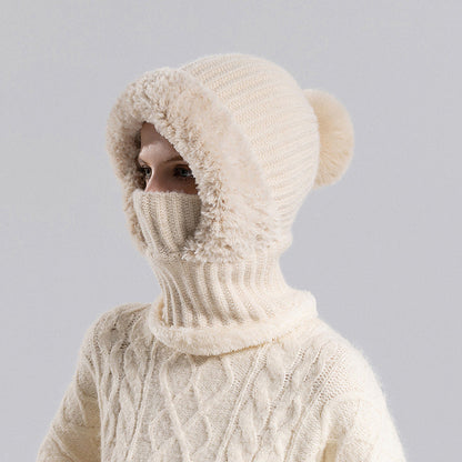 🥳Über 50.000 verkauft! 50% Rabatt!🥳 Damen Winter Einteilige Gestrickte Mütze Schal Maske