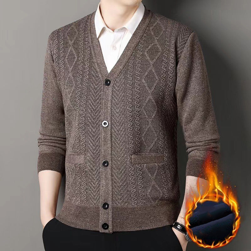 🚨Nur noch wenige auf Lager! Beeil dich!🚨 Herren Warmer Cardigan mit Knopfverschluss und V-Ausschnitt