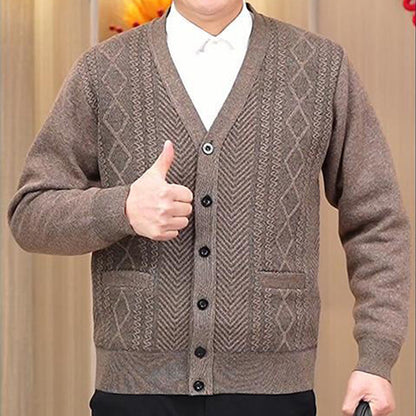 🚨Nur noch wenige auf Lager! Beeil dich!🚨 Herren Warmer Cardigan mit Knopfverschluss und V-Ausschnitt