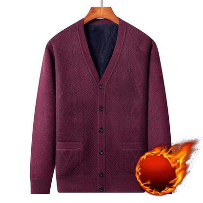 🚨Nur noch wenige auf Lager! Beeil dich!🚨 Herren Warmer Cardigan mit Knopfverschluss und V-Ausschnitt