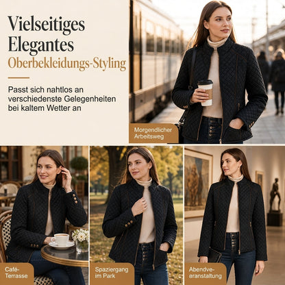 📢🎉50%Rabatt!!!🛍️✨Leichte gesteppte Damenjacke mit Reißverschluss und Stehkragen für Frühling und Winter