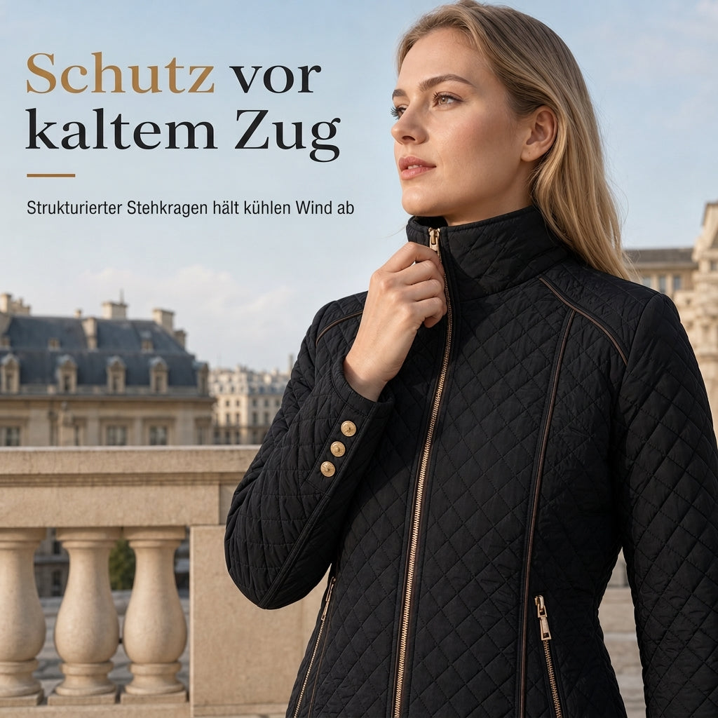 📢🎉50%Rabatt!!!🛍️✨Leichte gesteppte Damenjacke mit Reißverschluss und Stehkragen für Frühling und Winter
