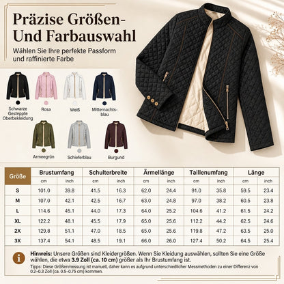📢🎉50%Rabatt!!!🛍️✨Leichte gesteppte Damenjacke mit Reißverschluss und Stehkragen für Frühling und Winter