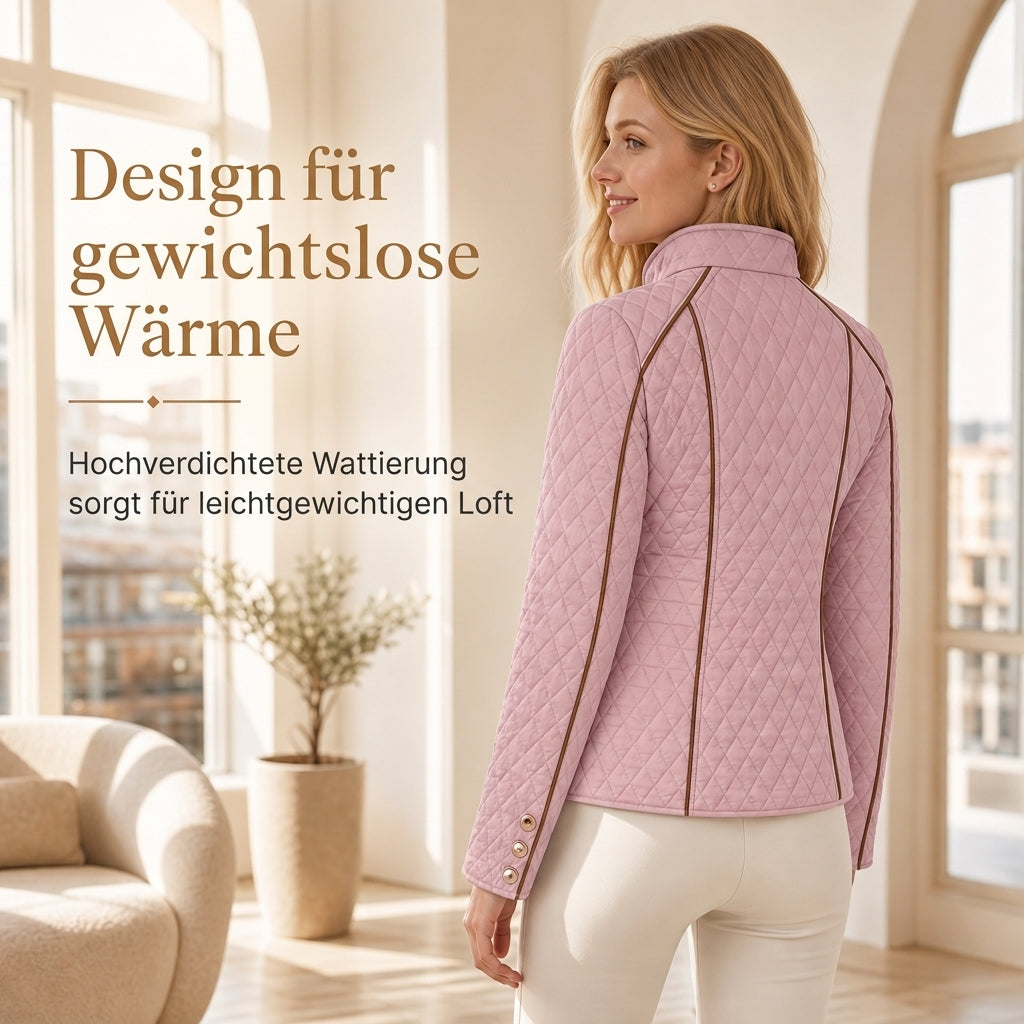 📢🎉50%Rabatt!!!🛍️✨Leichte gesteppte Damenjacke mit Reißverschluss und Stehkragen für Frühling und Winter