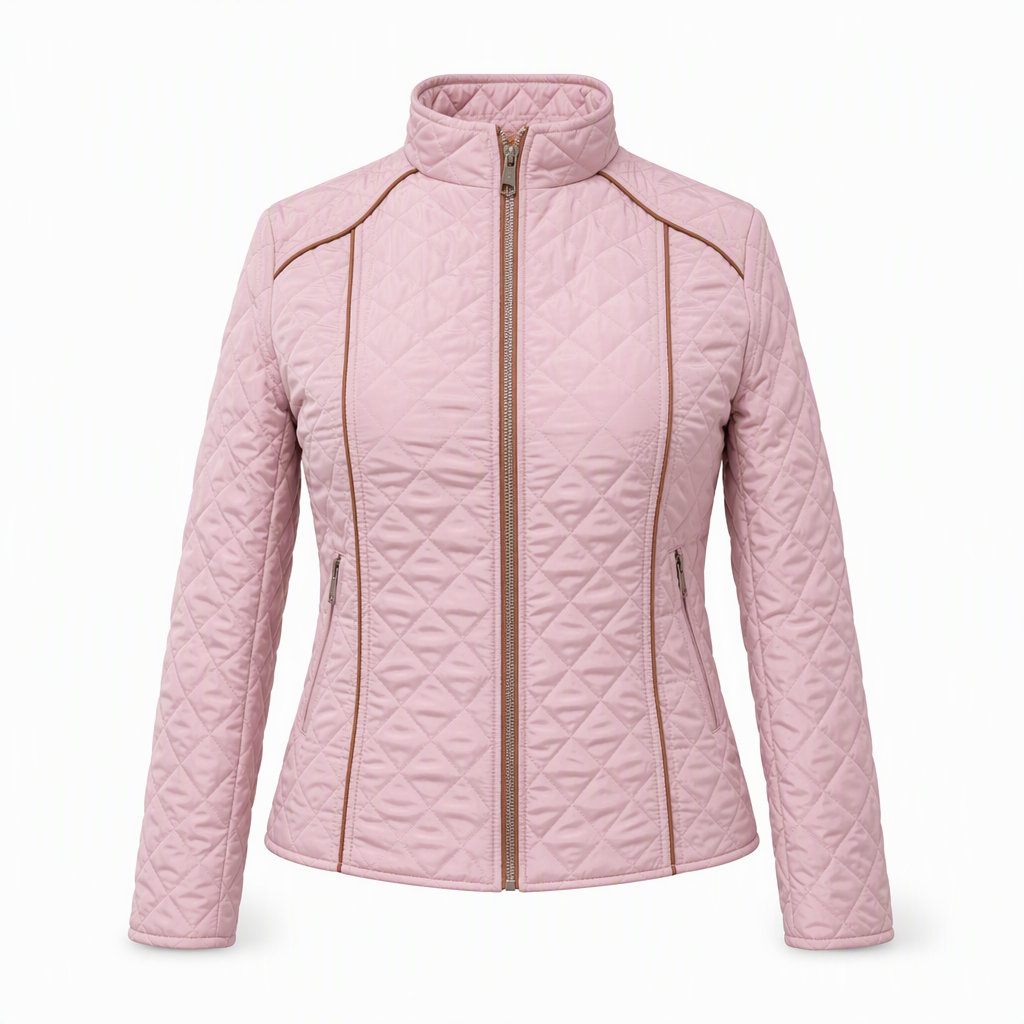 📢🎉50%Rabatt!!!🛍️✨Leichte gesteppte Damenjacke mit Reißverschluss und Stehkragen für Frühling und Winter