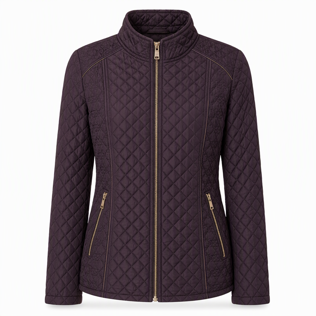 📢🎉50%Rabatt!!!🛍️✨Leichte gesteppte Damenjacke mit Reißverschluss und Stehkragen für Frühling und Winter
