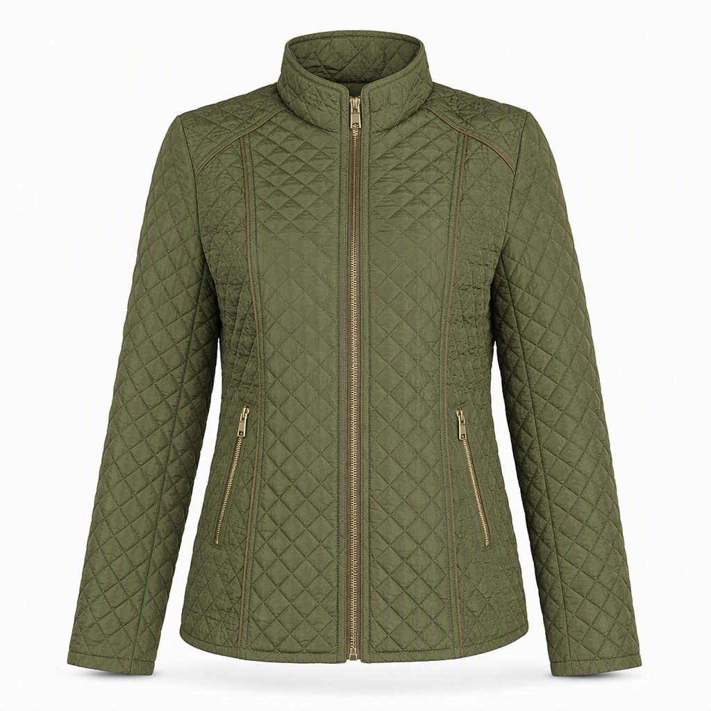 📢🎉50%Rabatt!!!🛍️✨Leichte gesteppte Damenjacke mit Reißverschluss und Stehkragen für Frühling und Winter