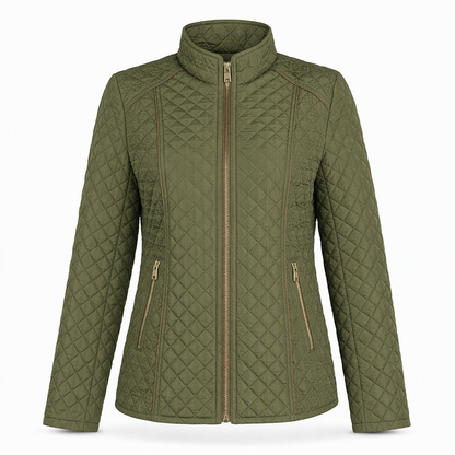 📢🎉50%Rabatt!!!🛍️✨Leichte gesteppte Damenjacke mit Reißverschluss und Stehkragen für Frühling und Winter