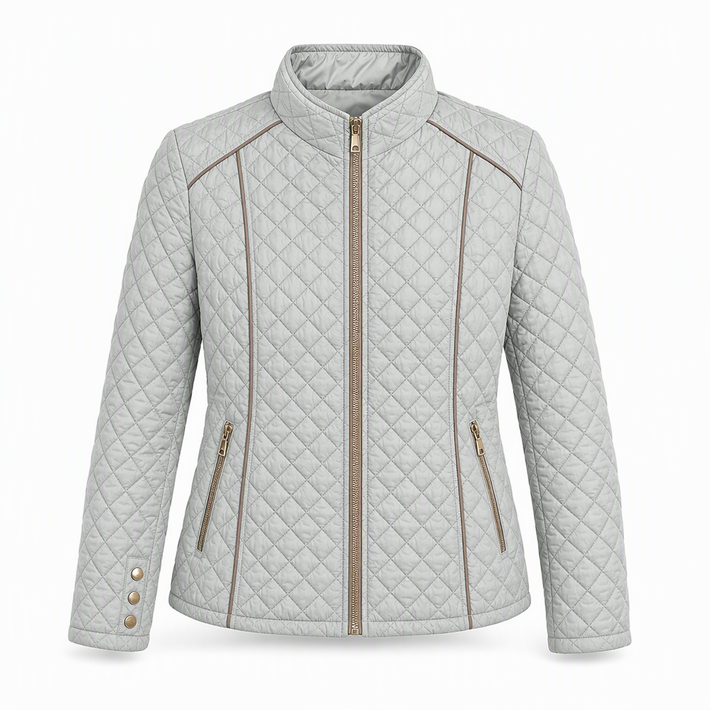 📢🎉50%Rabatt!!!🛍️✨Leichte gesteppte Damenjacke mit Reißverschluss und Stehkragen für Frühling und Winter