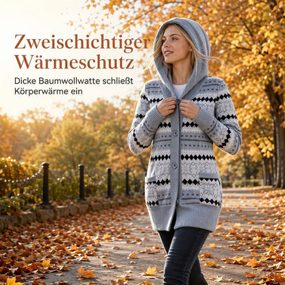 🙌 70% Wiederkaufquote🔥🔥Damen mittel-langer Hoodie mit Kapuze, Baumwollfutter