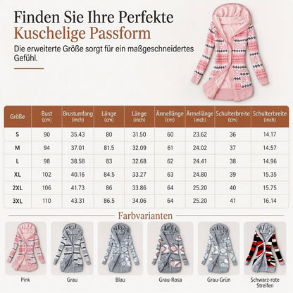 🙌 70% Wiederkaufquote🔥🔥Damen mittel-langer Hoodie mit Kapuze, Baumwollfutter