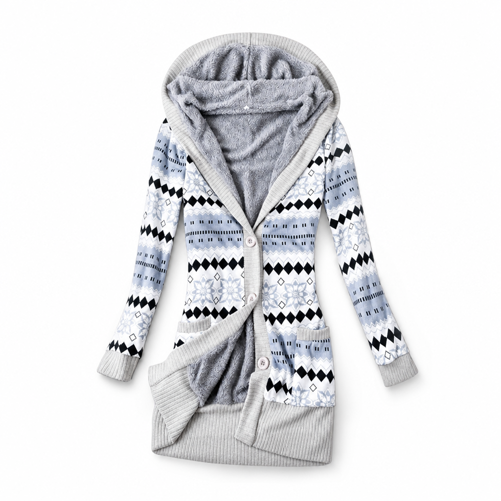 🙌 70% Wiederkaufquote🔥🔥Damen mittel-langer Hoodie mit Kapuze, Baumwollfutter