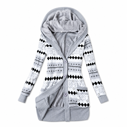 🙌 70% Wiederkaufquote🔥🔥Damen mittel-langer Hoodie mit Kapuze, Baumwollfutter