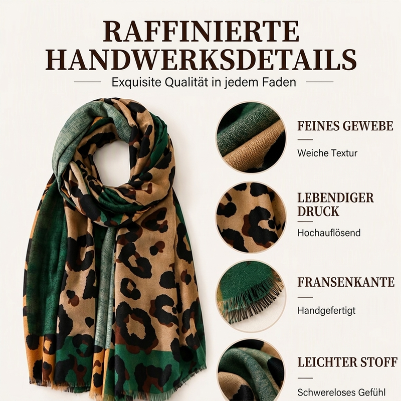 💥Jetzt im Trend!💥 Vielseitig einsetzbarer, leichter Leopardenmuster-Schal