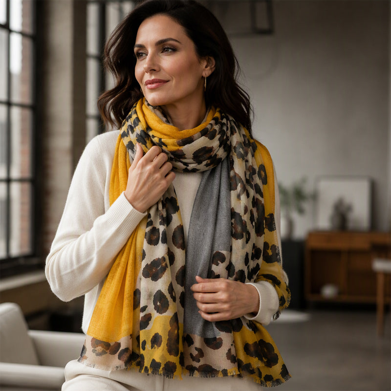 💥Jetzt im Trend!💥 Vielseitig einsetzbarer, leichter Leopardenmuster-Schal