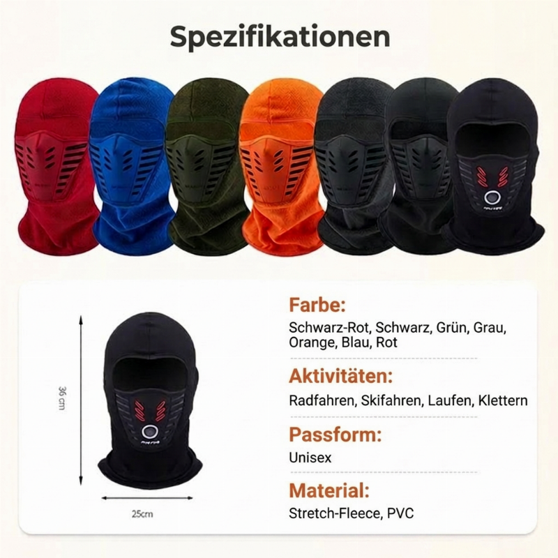 💥 Jahresendangebote - 50% Rabatt 💞 Winddichte Vollgesichtsmaske für den Winter, Unisex