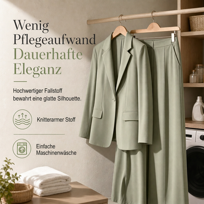 🔥 50% RABATT + GRATIS VERSAND 🚚 Eleganter 2-teiliger Anzug – taillierter Blazer & weite Hose