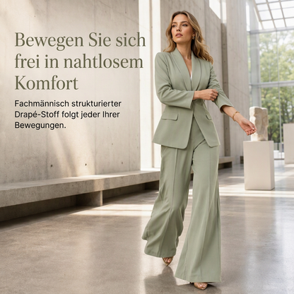 🔥 50% RABATT + GRATIS VERSAND 🚚 Eleganter 2-teiliger Anzug – taillierter Blazer & weite Hose