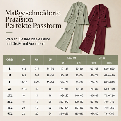 🔥 50% RABATT + GRATIS VERSAND 🚚 Eleganter 2-teiliger Anzug – taillierter Blazer & weite Hose