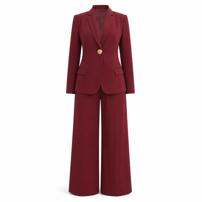 🔥 50% RABATT + GRATIS VERSAND 🚚 Eleganter 2-teiliger Anzug – taillierter Blazer & weite Hose