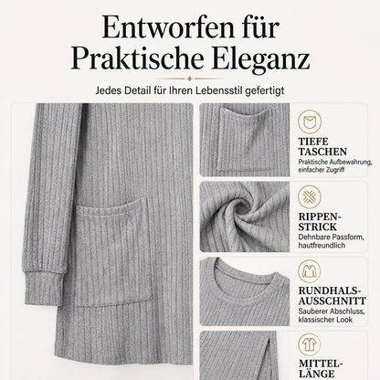 🥳Alles im Sale! Schnell sein!🥳 Bequemes, mittellanges, geripptes Damen-Strickoberteil