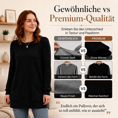 🥳Alles im Sale! Schnell sein!🥳 Bequemes, mittellanges, geripptes Damen-Strickoberteil