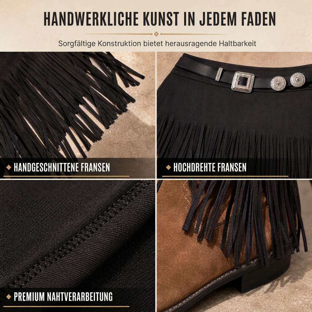 🔥 50% RABATT ✨ Damen-Fransenrock mit elastischem Bund – modisch & vielseitig für Frühling und Herbst