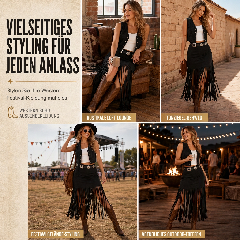 🔥 50% RABATT ✨ Damen-Fransenrock mit elastischem Bund – modisch & vielseitig für Frühling und Herbst