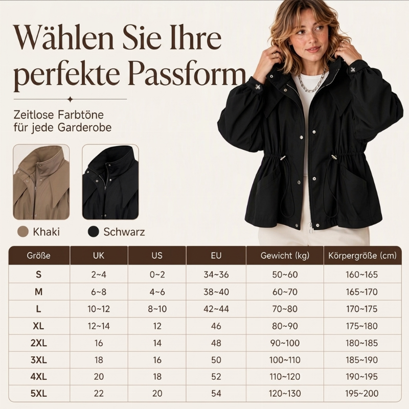 🔥Trending! Jetzt zugreifen!🔥 Damen schicke Kapuzenjacke mit Kordelzug