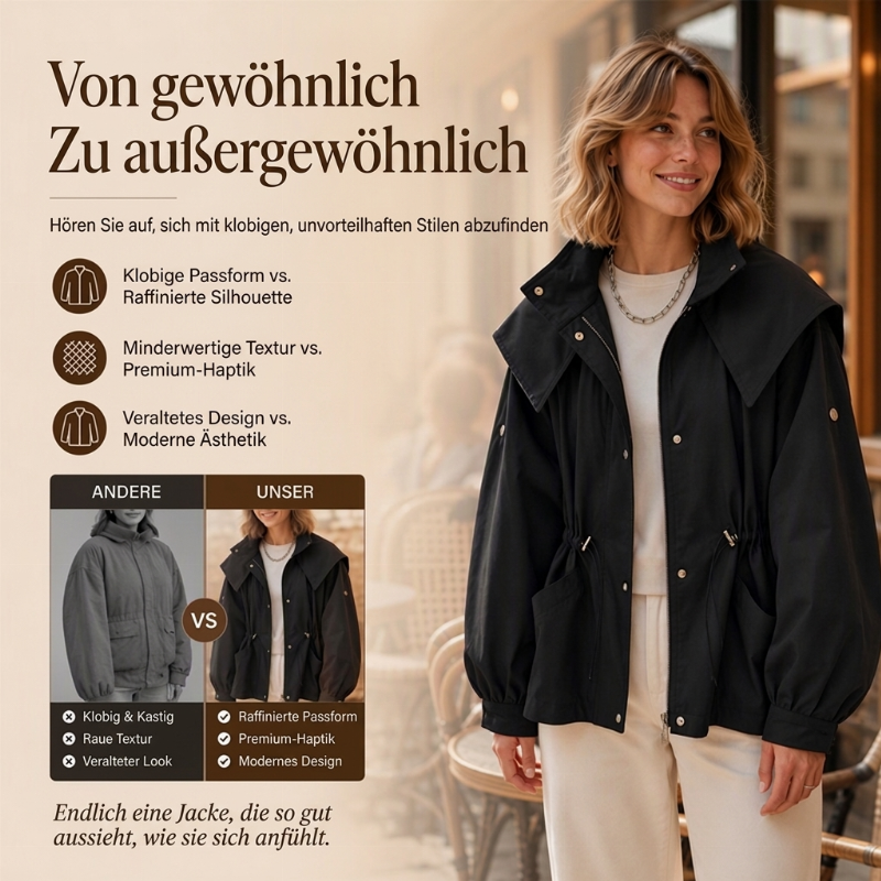 🔥Trending! Jetzt zugreifen!🔥 Damen schicke Kapuzenjacke mit Kordelzug