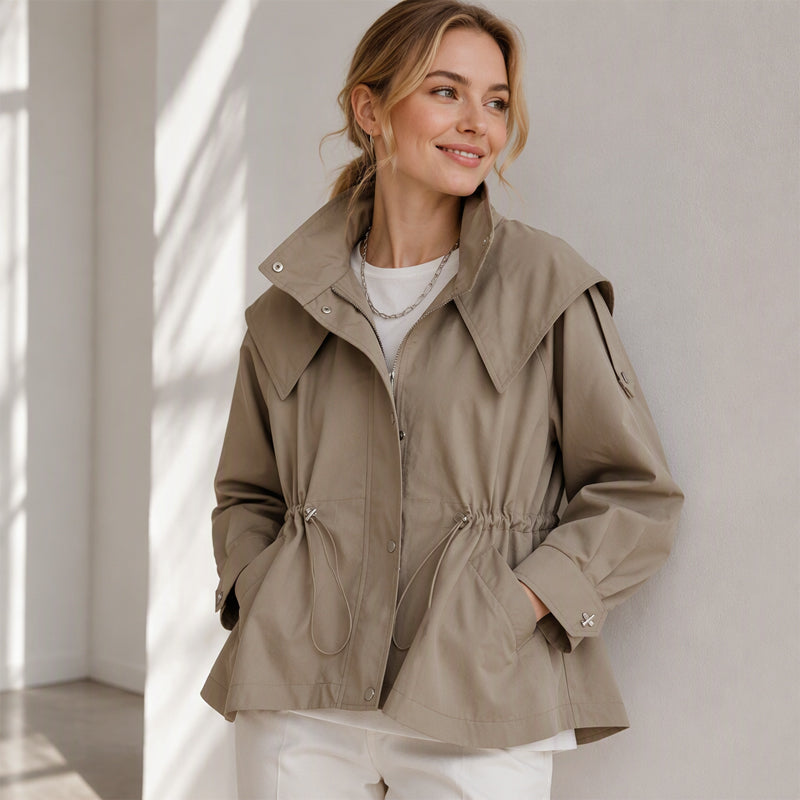 🔥Trending! Jetzt zugreifen!🔥 Damen schicke Kapuzenjacke mit Kordelzug