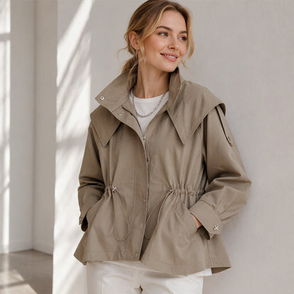 🔥Trending! Jetzt zugreifen!🔥 Damen schicke Kapuzenjacke mit Kordelzug