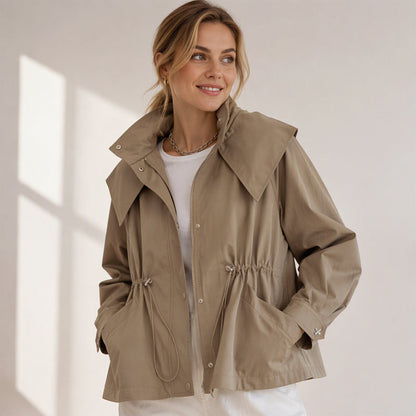 🔥Trending! Jetzt zugreifen!🔥 Damen schicke Kapuzenjacke mit Kordelzug