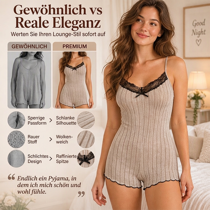 ✨Neu Eingetroffen! Damen Spitzen-Romper-Pyjama mit Schmetterlingsrücken
