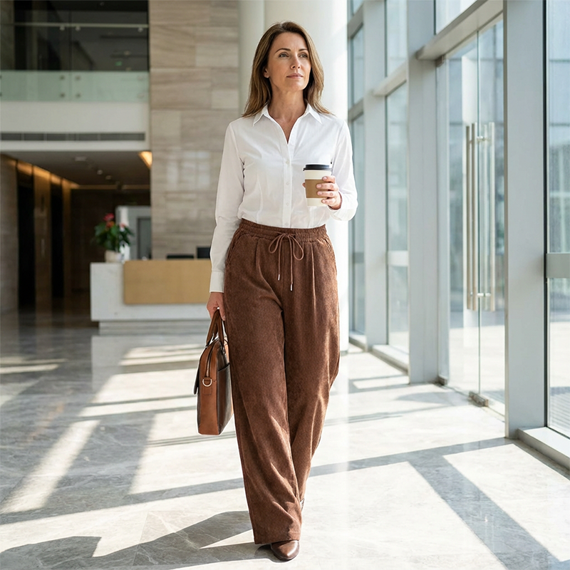 ⏰ Countdown läuft – 50% nur noch 3 Tage!  Legere weit geschnittene Cordhose für Damen