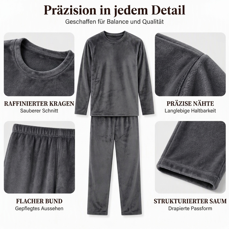 📢🎉50%Rabatt!!!🛍️✨Bequemes Wärmendes Samt-Schlafanzug-Set für Herren