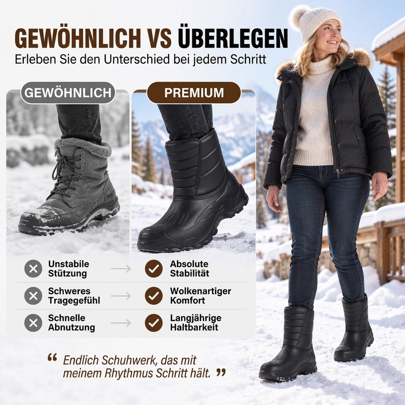 💥Jetzt stark nachgefragt! Nur wenig übrig!💥 Unisex wasserdichte Schneestiefel mit Plüschfutter
