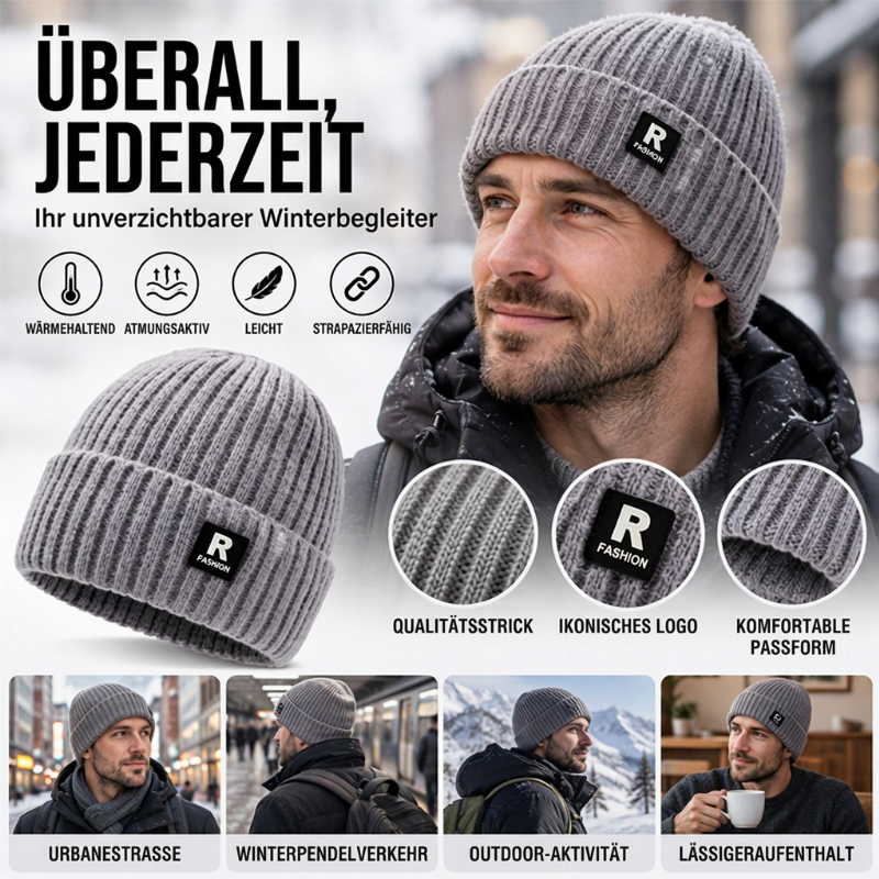 📢Letzter Tag! Alles 50%!📢 Lässige warme Strick-Mütze für Herren
